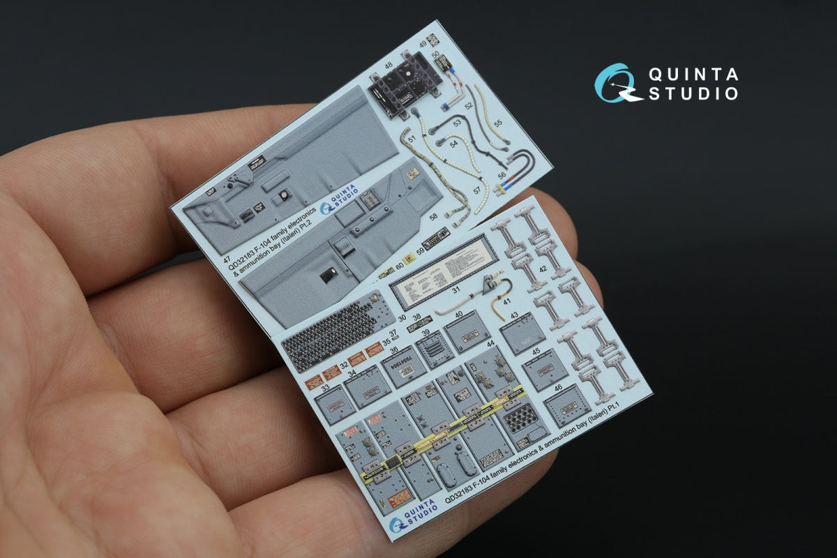 Quinta Studio QD32246 F-104A 3D-Printed &amp;amp; coloured Interior on decal paper (Italeri) 1/32 – zdjęcie 3