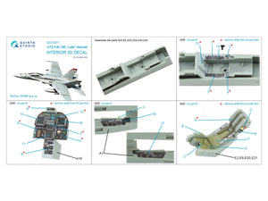 Quinta Studio QD72077 F/A-18C late 3D-Printed &amp;amp; coloured Interior on decal paper (Academy) 1/72 – zdjęcie 13
