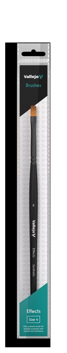 VALLEJO B04004 - Brush - Effects - Flat Rectangular Synthetic No. 4