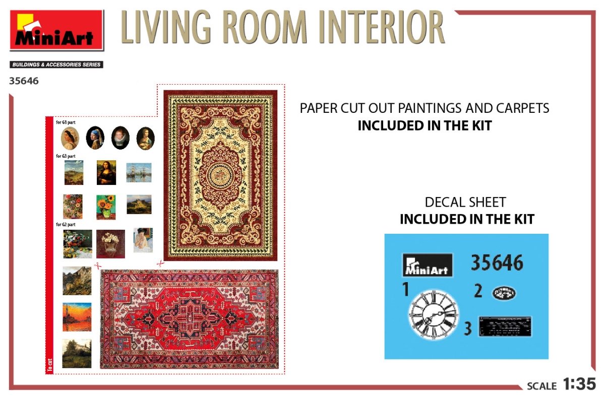 MiniArt 35646 LIVING ROOM INTERIOR 1/35 – image 3