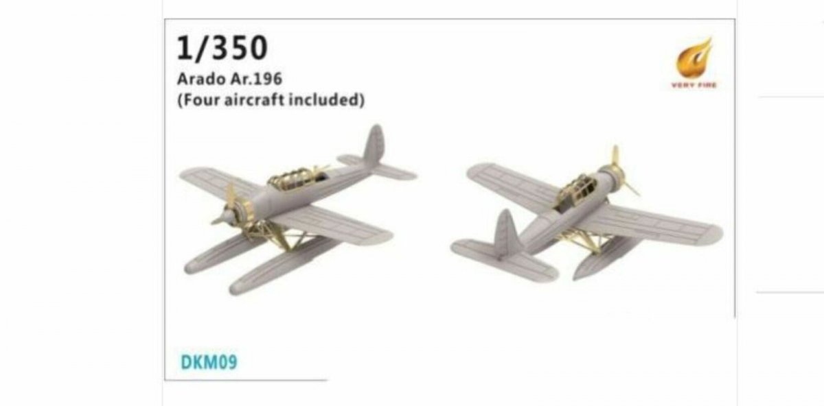 Très bon feu DKM09 Arado allemand Ar 196 1/350