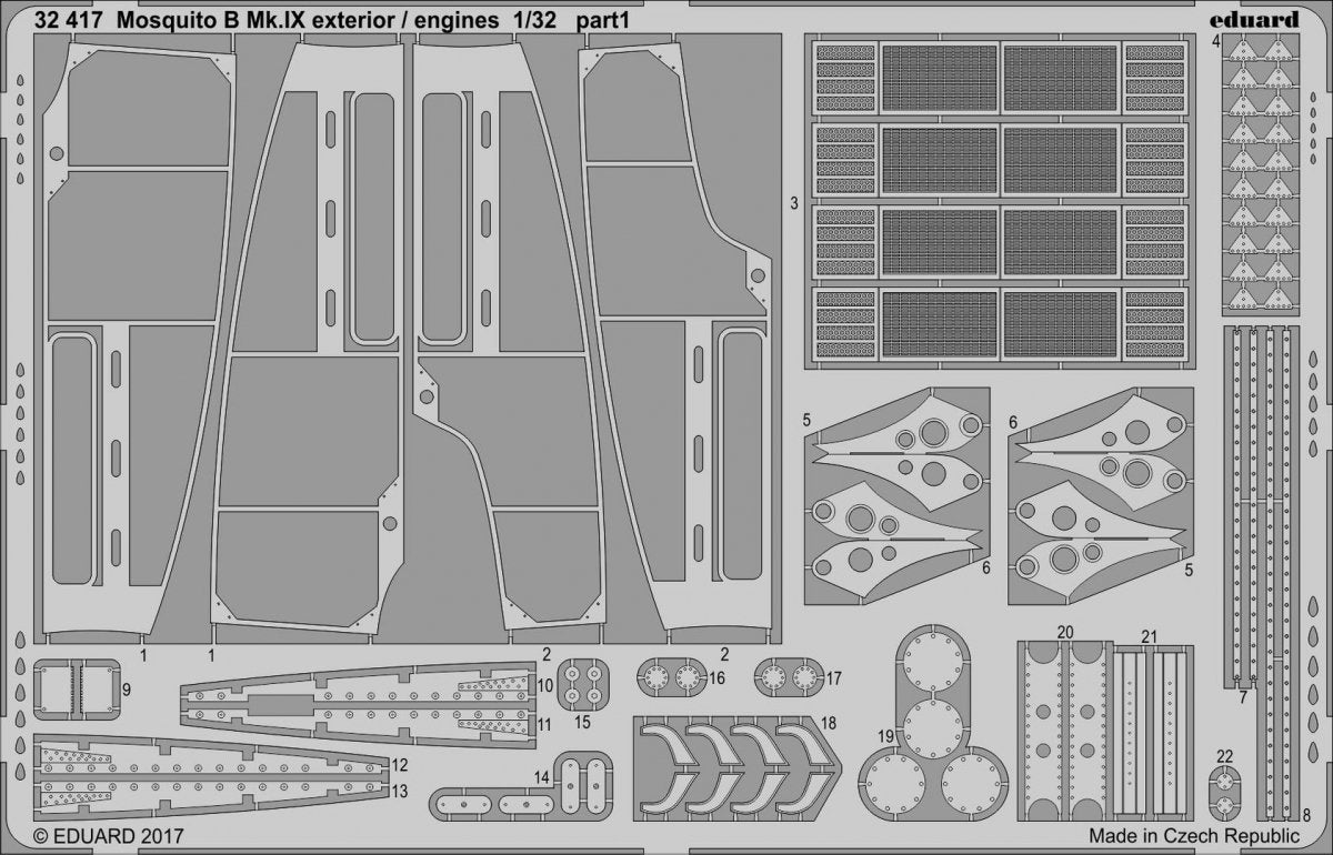 Eduard 32417 Mosquito B Mk. IX exterior / engines HK MODELS 1/32 – zdjęcie 2