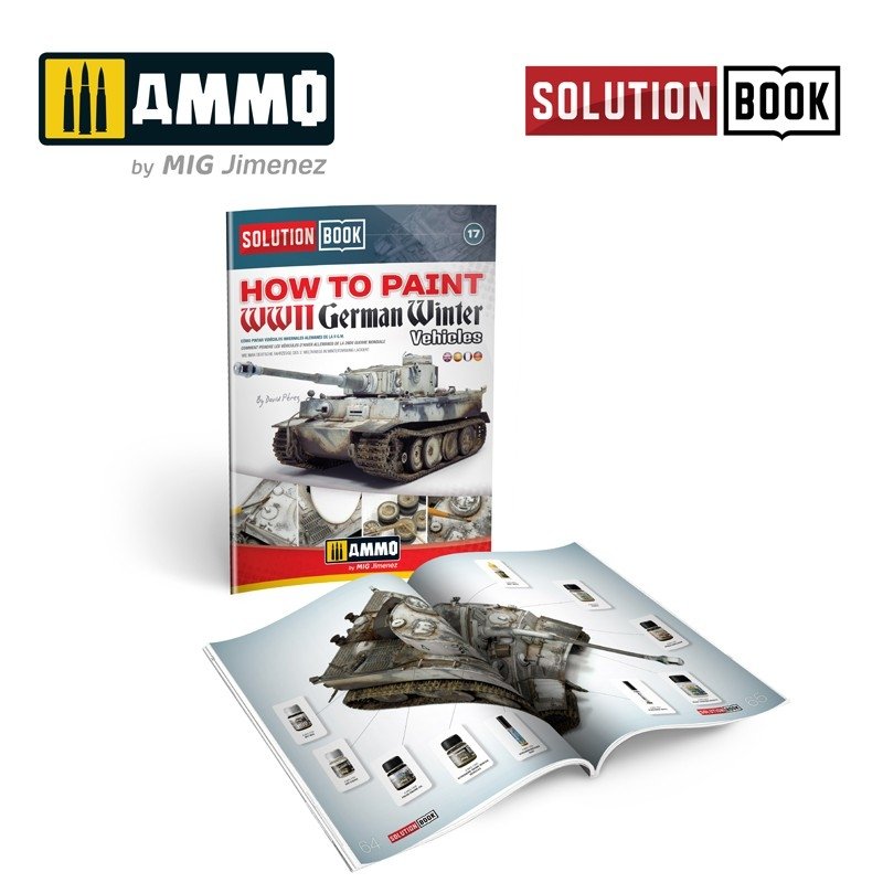 AMMO of Mig Jimenez 6601 How to paint WWII German winter vehicles (Solution book) Multilingual – zdjęcie 2