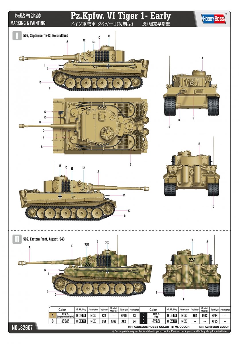 Hobby Boss 82607 Pz.Kpfw. VI Tiger 1 Early 1/16 – zdjęcie 3