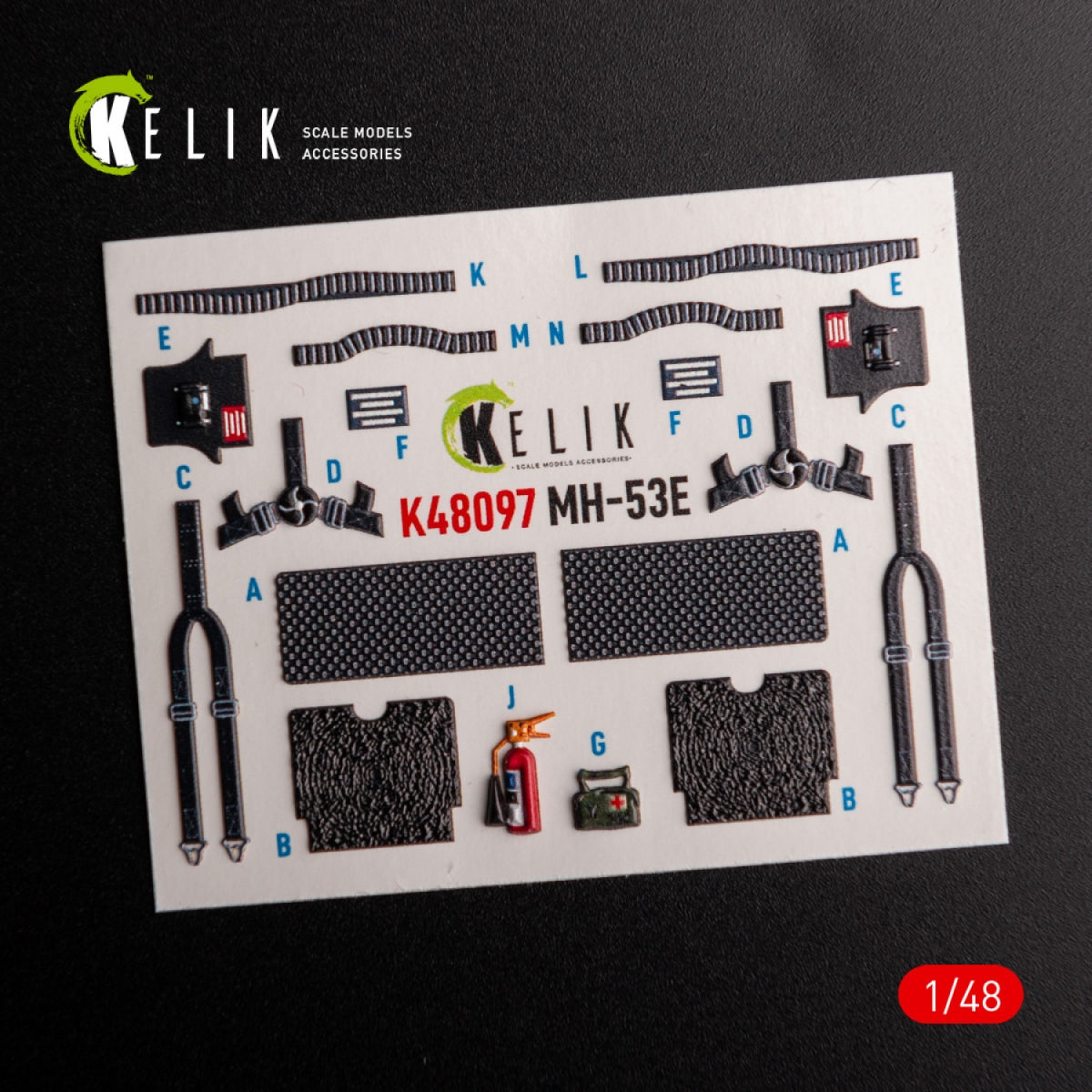 KELIK K48097 MH-53 Sea Dragon - interior 3D decals for Academy kit 1/48 – zdjęcie 3