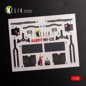 KELIK K48097 MH-53 Sea Dragon - interior 3D decals for Academy kit 1/48 – zdjęcie 3