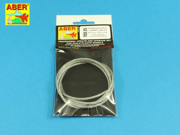 Aber TCS 25 Stainless Steel Towing Cables fi 2,5mm, 125 cm long – zdjęcie 2