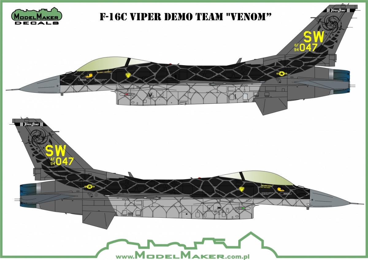 ModelMaker Decals D48157 F-16C Viper Demo Team "Venom” 1/48