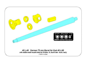 Aber 48L-46 German 75 mm Barrel for KwK 40 L/48 1/48 – Bild 10