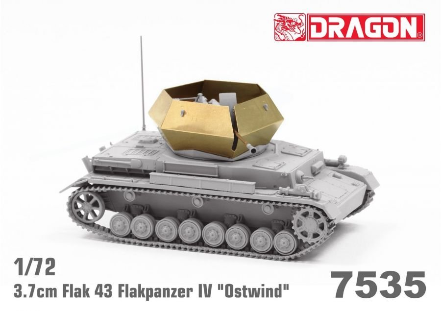 Dragon 7535 3.7cm FlaK 43 Flakpanzer IV &amp;quot;Ostwind&amp;quot; 1/72 – zdjęcie 7