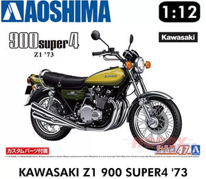 Aoshima 06266 Kawasaki 900 Super 4 Model Z1 1973 with Custom Parts 1/12 – zdjęcie 2