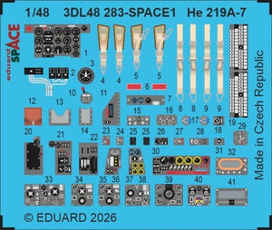 Eduard 3DL48283 Heinkel He 219 A-7 - Space Set Tamiya Kits 1/48