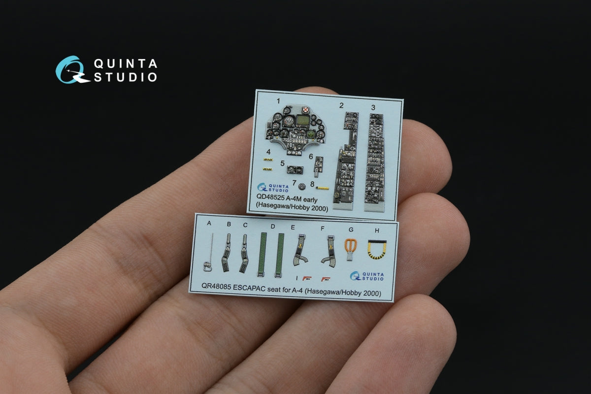 Quinta Studio QD48525 A-4M early 3D-Printed &amp;amp; colored Interior on decal paper (Hasegawa/Hobby2000) 1/48 – image 3