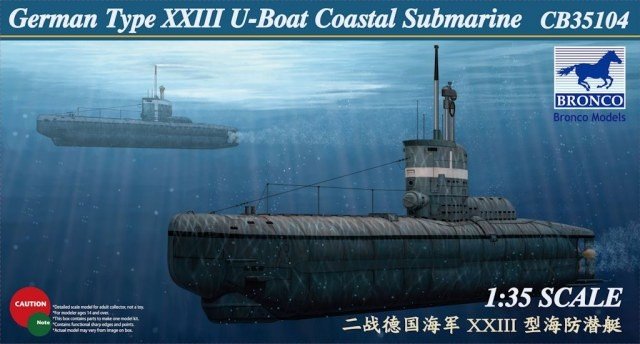 Bronco CB35104 German Type XXIII U-Boat Coastal Submarine 1/35