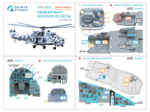 Quinta Studio QDS+48516 Mi-24P Hind-F 3D-Printed coloured Interior on decal paper (Trumpeter) (small version) (with 3D-printed resin parts) 1/48 – zdjęcie 6