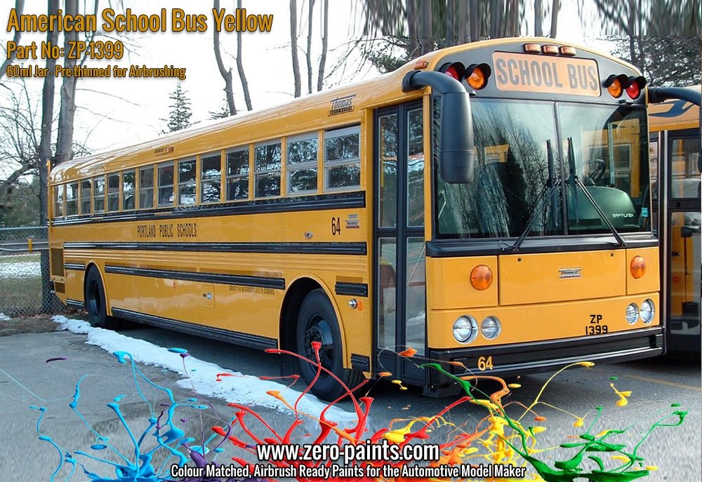 Zero Paints ZP-1399 American School Bus Yellow Paint 60ml – zdjęcie 3