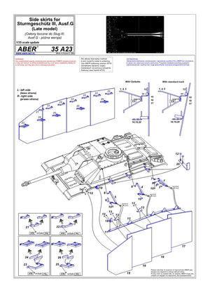 Aber 35A023 Osłony boczne do Sturmgeschutz III (późne) 1/35 – Bild 4