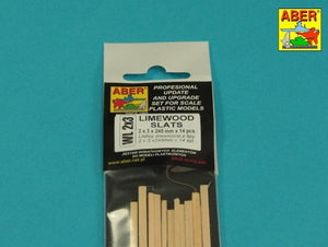 Aber WL2X3 Wooden linden strips 2x3x245mm x 14pcs