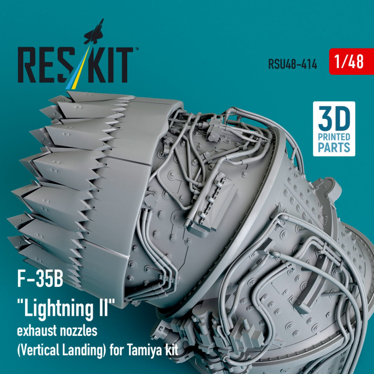 RESKIT RSU48-0414 F-35B &amp;quot;Lightning II&amp;quot; exhaust nozzles (Vertical Landing) for Tamiya kit (3D printed) 1/48 – image 3