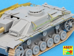 Aber 72A11 Osłony boczne do Sturmgeschutz III (wczesne) / Side skirts for Sturmgeschutz III (Early model) 1/72 – immagine 5