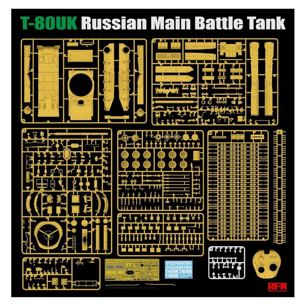 Rye Field Model 5115 Russian T-80UK Main Battle tank 1/35 – zdjęcie 2