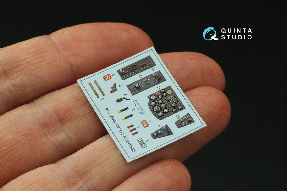 Quinta Studio QD48499 Ta 183 3D-Printed &amp;amp; coloured Interior on decal paper (Academy) 1/48 – zdjęcie 4