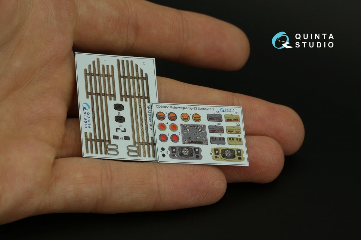 Quinta Studio QD35055 Kubelwagen type 82 3D-Printed &amp;amp; colored Interior on decal paper (Italeri) 1/35 – image 9