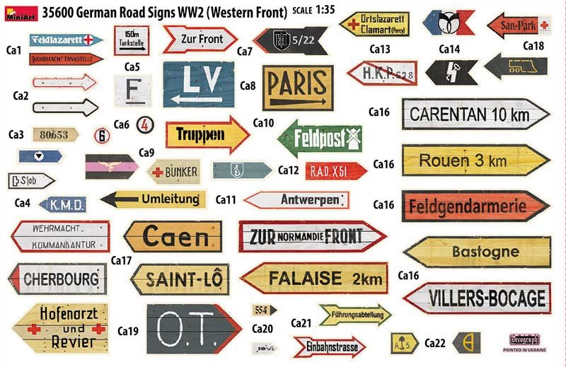 MiniArt 35600 GERMAN ROAD SIGNS WW2 (FRANCE 1944) 1/35 – zdjęcie 3