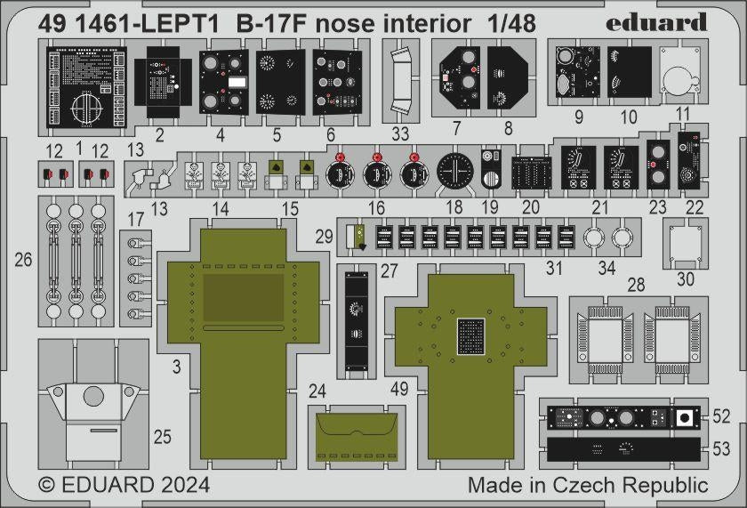 Eduard 491461 B-17F nose interior 1/48