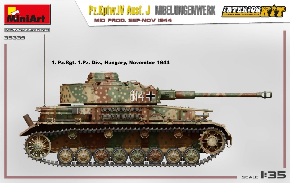 MiniArt 35339 Pz.Kpfw.IV Ausf. J Nibelungenwerk. MID PROD. SEP-NOV 1944 INTERIOR KIT 1/35 – zdjęcie 8