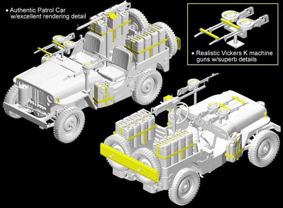Dragon 6745 SAS 1/4-Ton 4x4 Patrol Car 1/35 – zdjęcie 2