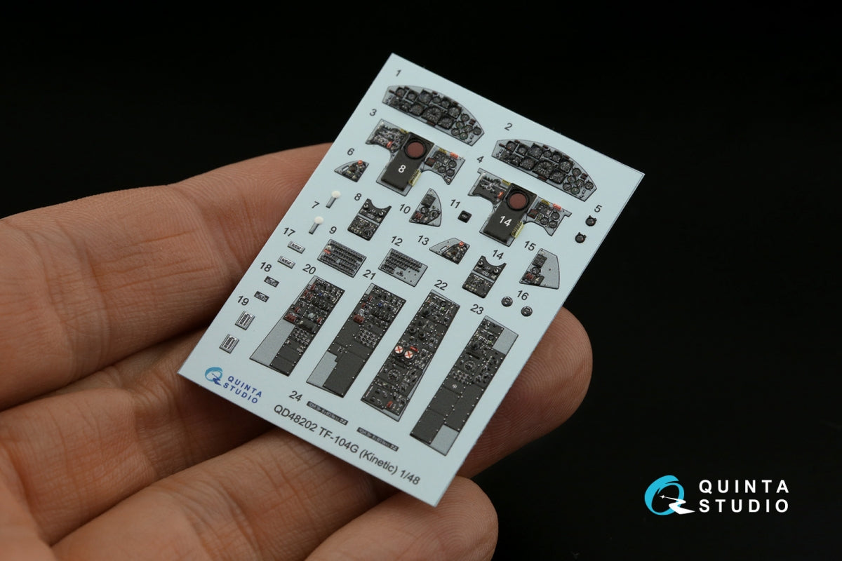 Quinta Studio QD48202 TF-104G 3D-Printed coloured Interior on decal paper (Kinetic) 1/48 – zdjęcie 5