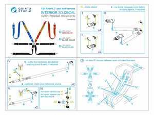 Quinta Studio QR+24003 Sabelt 2inch seat belt harness, black (With metal buckles) (all kits) 1/24 – image 12