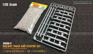 Sabre 35B06-C RAILWAY TRACK AND SLEEPER SET (2 PCS w/300g Real stones) 1/35 – zdjęcie 2