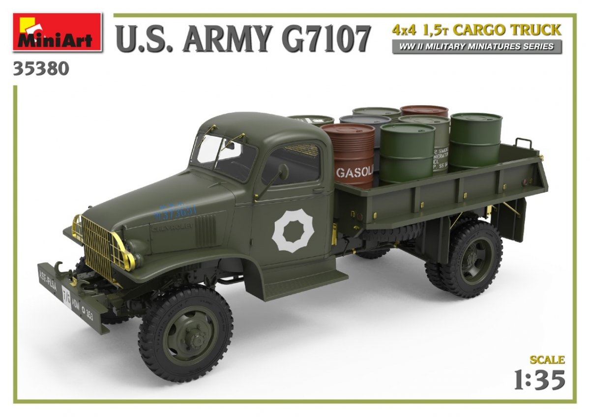 MiniArt 35380 U.S. ARMY G7107 4X4 1,5t CARGO TRUCK 1/35 – zdjęcie 5