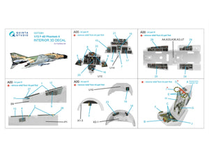 Quinta Studio QD72091 F-4D 3D-Printed &amp;amp; coloured Interior on decal paper (Fine Molds) 1/72 – zdjęcie 2