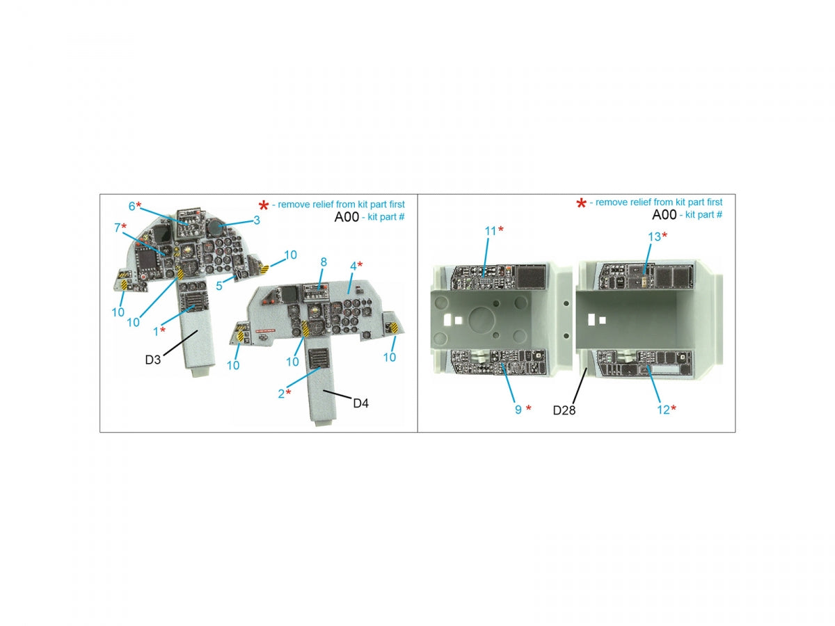 Quinta Studio QDS-48415 F-15D 3D-Printed coloured Interior on decal paper (Academy) (Small version) 1/48 – zdjęcie 2