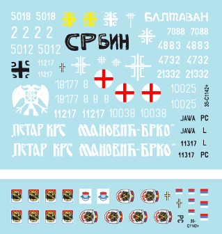 Star Decals 35-C1142 Serbian (SVK and VRS) M18 Hellcat, M36B2 Jackson, M84, PT-76B, BTR-50PK, M53/59 Praga SPAAG 1/35 – image 3