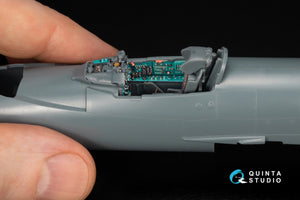 Quinta Studio QD+48581 MiG-21bis late Fishbed-N 3D-Printed &amp;amp; coloured Interior on decal paper (Eduard) (with 3D-printed resin parts) 1/48