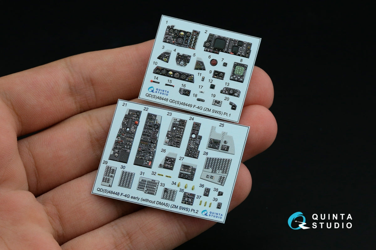 Quinta Studio QDS-48448 F-4G early 3D-Printed &amp;amp; colored Interior on decal paper (Zoukei Mura SWS) (Small version) 1/48 – image 3
