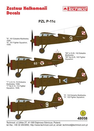 Techmod 48058 - PZL P.11c 1/48 – zdjęcie 2