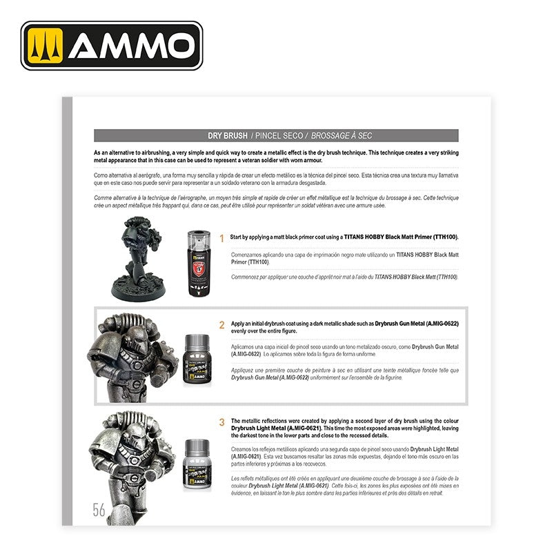 AMMO by Mig Jimenez 5231 THE WEATHERING TECHNICAL GUIDE 01 - Metallized (English, Castellano, Francais) – zdjęcie 6