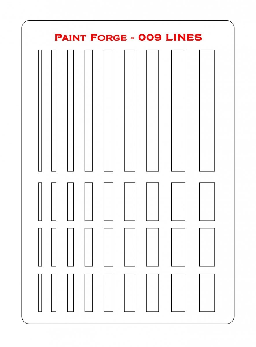 Paint Forge PFST009L STENCIL - LINES – zdjęcie 2