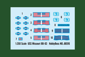 Hobby Boss 86516 USS Missouri BB-63 1/350 – zdjęcie 3