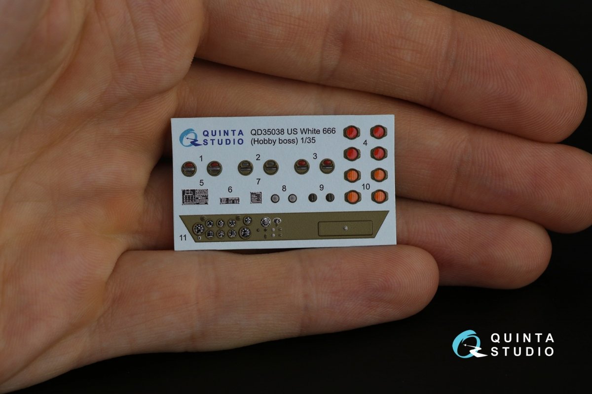Quinta Studio QD35038 US White 666 3D-Printed &amp;amp; coloured Interior on decal paper (Hobby Boss) 1/35 – zdjęcie 7