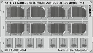 Eduard 481136 Lancaster B Mk. III Dambuster radiators HONG KONG MODELS 1/48