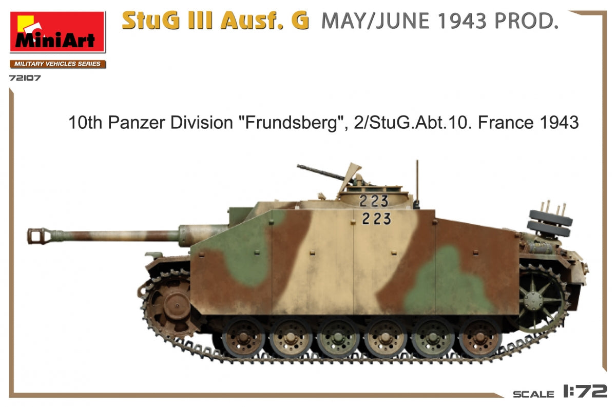 MiniArt 72107 StuG III Ausf. G MAY/JUNE 1943 PROD. 1/72 – zdjęcie 4
