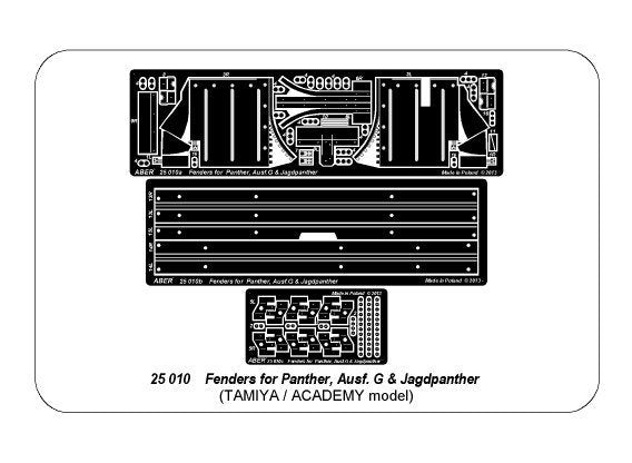 Aber 25010 Fenders for Panther G/Jagdpanther 1/25 – image 17