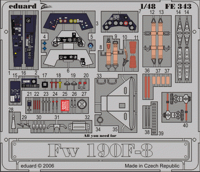 Eduard FE343 Fw-190F-8 1/48 Tamiya