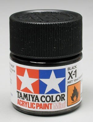 Tamiya X1 Black (81501) Acrylic paint 10ml – zdjęcie 3